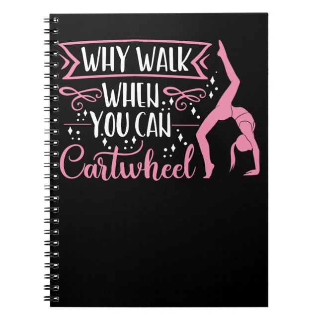 Gymnastic Girl Cartwheel Women Acrobatic Dancing Notebook (Front)