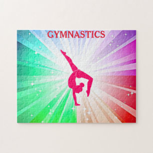 Gymnastic lights puzzle with gymnast.