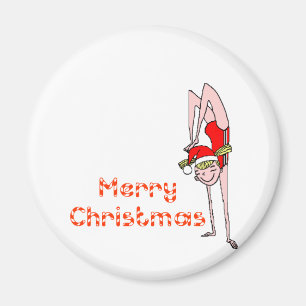 Gymnastic Merry Christmas Magnet