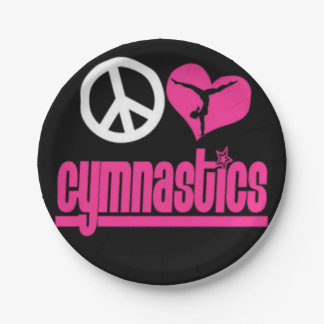 Gymnastic paper plates gymnast party supplies