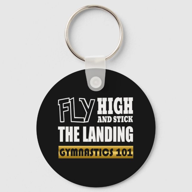 Gymnastics 101 Fly High - Bar Gymnast Key Ring (Front)