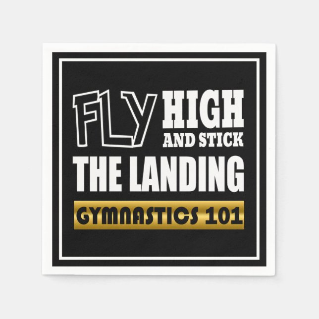 Gymnastics 101 Fly High - Bar Gymnast Napkin (Front)