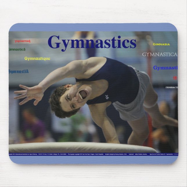 GYMNASTICS #1,  Julius Neuber on vault Mouse Pad (Front)