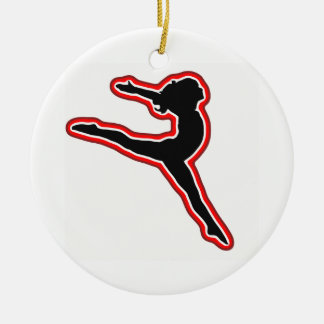 Gymnastics 3 ceramic tree decoration