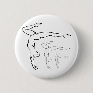 Gymnastics 6 Cm Round Badge