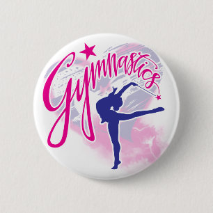 Gymnastics 6 Cm Round Badge
