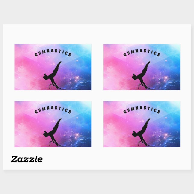Gymnastics Abstract Rectangular Sticker (Sheet)