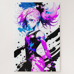 Gymnastics Abstract Spirit of the Gymnast Jigsaw Puzzle