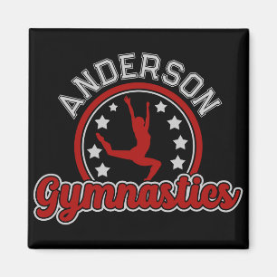 Gymnastics ADD NAME Gymnast Vault Floor Athlete  Magnet