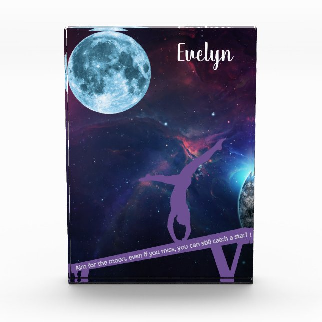 Gymnastics Aim for the Moon   Photo Block (Front)