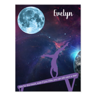 Gymnastics Aim for the Moon   Photo Print