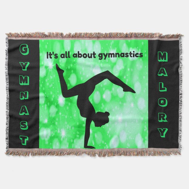 Gymnastics - All About Gymnastics Throw Blanket (Front)