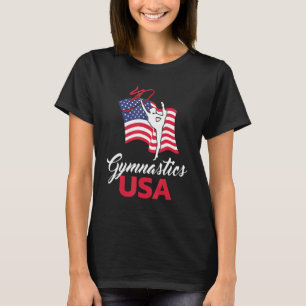 Gymnastics American Flag USA US Patriotic Gymnast T-Shirt