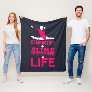 Gymnastics and Slime is Life Fleece Blanket