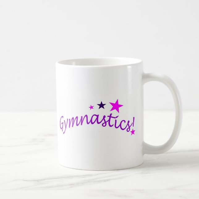 Gymnastics Arched with Stars Coffee Mug (Right)