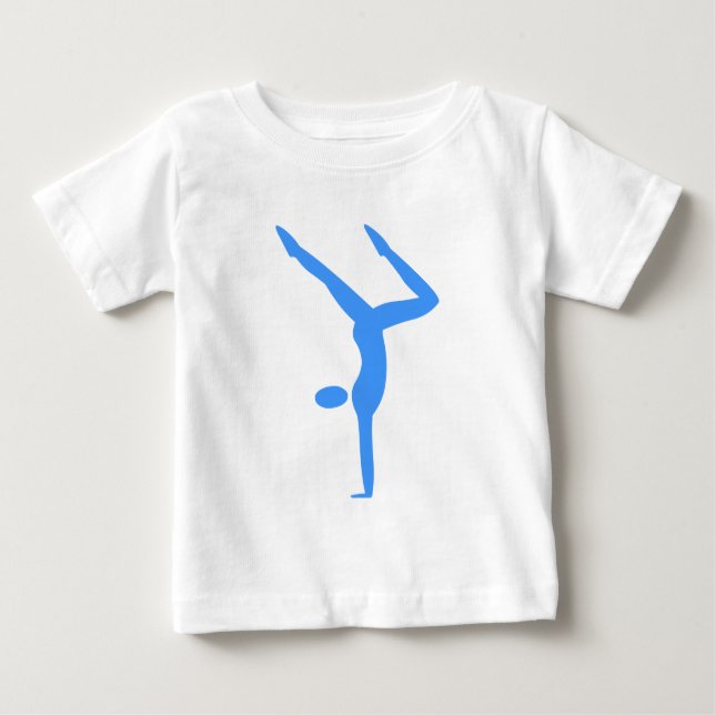 Gymnastics - Baby Blue Baby T-Shirt (Front)