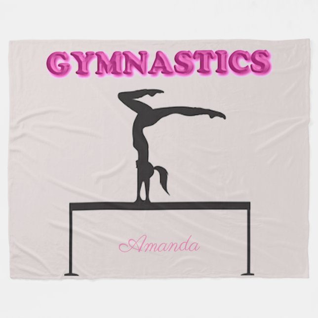 Gymnastics Balance Beam Fleece Blanket (Front (Horizontal))