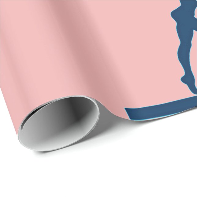Gymnastics Balance Beam Pink Wrapping Paper (Roll Corner)