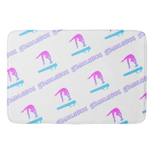 Gymnastics Balance Beam Print Bath Mat