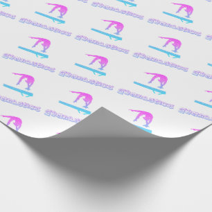 Gymnastics Balance Beam Print Wrapping Paper