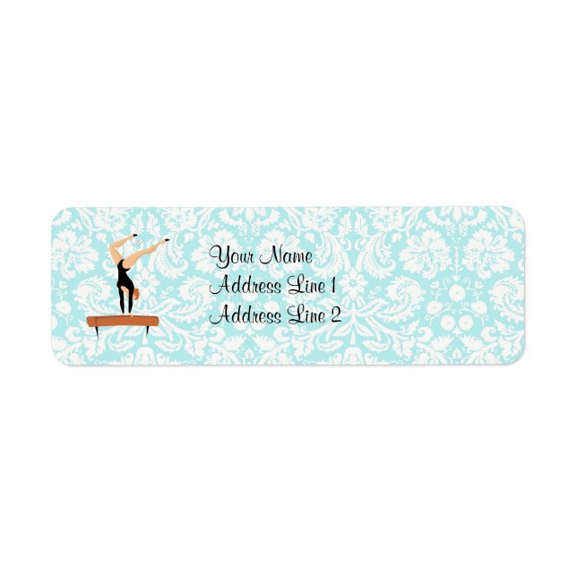 Gymnastics Balance Beam Return Address Label (Front)