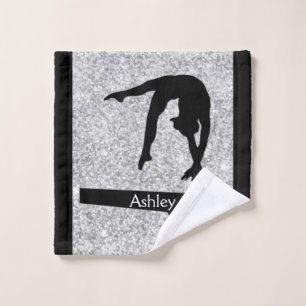 Gymnastics Balance Beam Sparkle Wash Cloth Towel