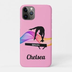 Gymnastics Balance Beam Swirl Pink iPhone 11 Pro Case