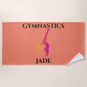 "GYMNASTICS " beach towel. Towel