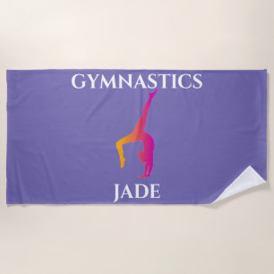 "GYMNASTICS " beach towel. Towel