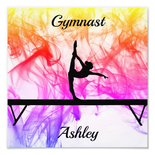 Gymnastics Beam Bold Abstract Custom Photo Print (Front)