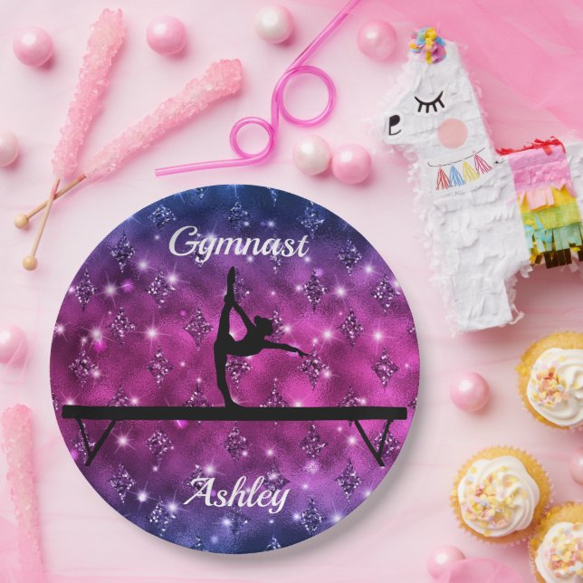 Gymnastics Beam Glam   Paper Plate (Party)