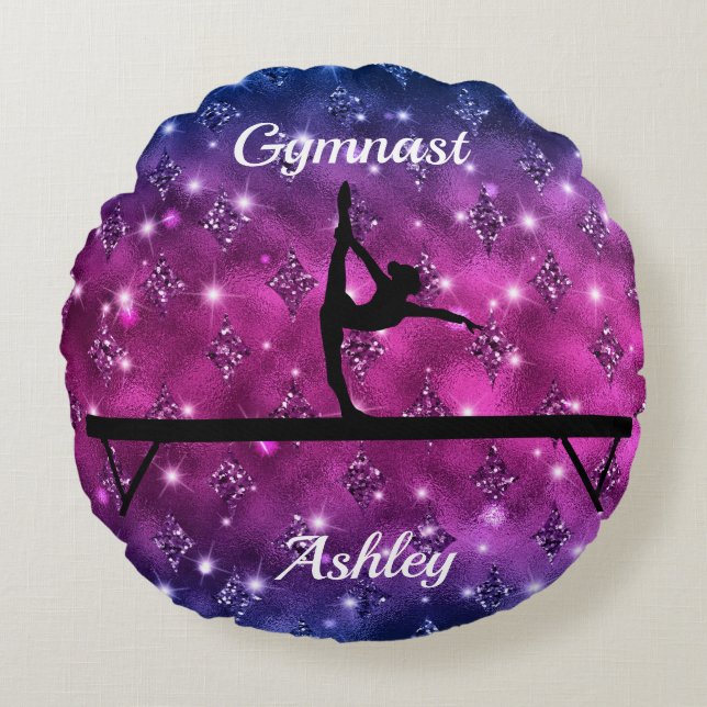 Gymnastics Beam Glam    Round Cushion (Front)