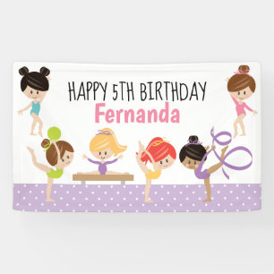 Gymnastics Birthday Banner