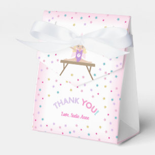 Gymnastics Birthday Party Blonde Hair Favour Box