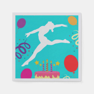 Gymnastics Birthday Party Napkin