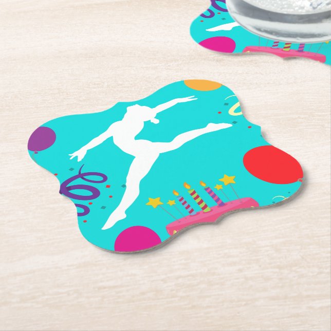Gymnastics Birthday Party    Paper Coaster (Angled)