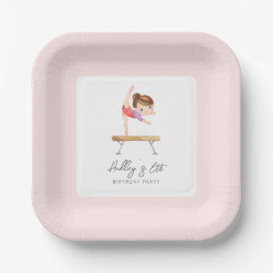 Gymnastics Birthday Party Plates