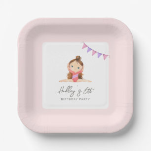 Gymnastics Birthday Party Plates