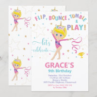 Gymnastics Birthday Party Short Blonde Hair Girl