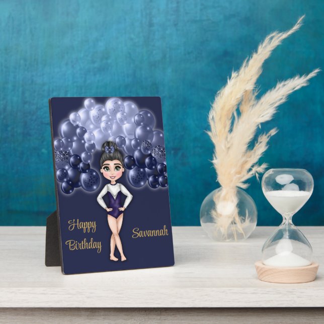 Gymnastics Birthday Party with Blue Balloon Arch Plaque (Side)