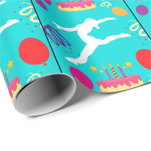 Gymnastics Birthday Party Wrapping Paper