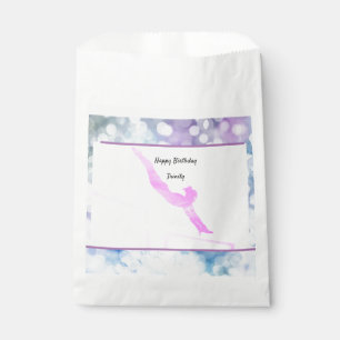 Gymnastics Birthday Uneven Bars Watercolor Favour Bag