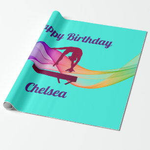 Gymnastics Birthday Wrapping Paper