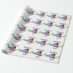 Gymnastics Birthday Wrapping Paper