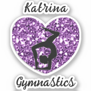 Gymnastics Black and Purple Personalised 