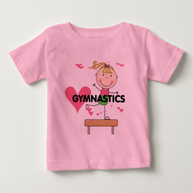 GYMNASTICS - Blonde Girl Balance Beam Tshirts (Front)