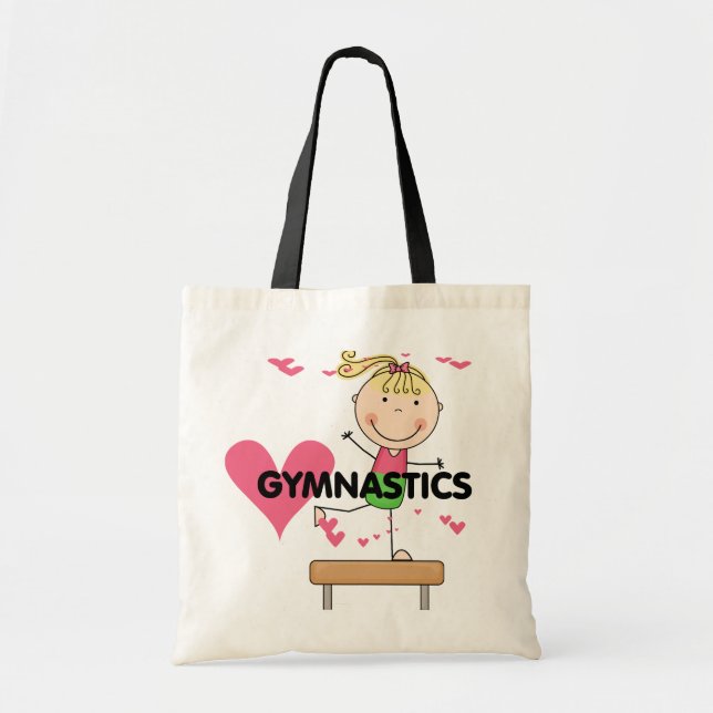 GYMNASTICS - Blonde Girl Balance Beam Tshirts Tote Bag (Front)