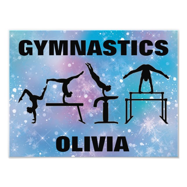 Gymnastics Blue Glam   Photo Print (Front)
