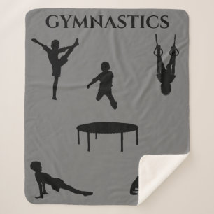 Gymnastics boys sherpa blanket. blanket