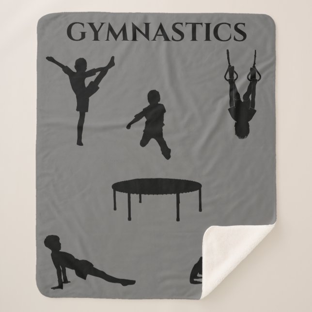 Gymnastics boys sherpa blanket. blanket (Front)